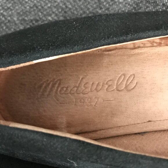 Madewell Womens French Knot Skimmer Black Suede Bow Pointed Toe Ballet Flats 9 - Picture 6 of 11
